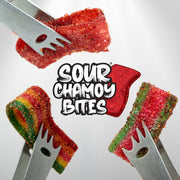 Sour Chamoy Bites Variety Pack 15oz | Watermelon, Rainbow & Strawberry Sour Candy | 3 Pack