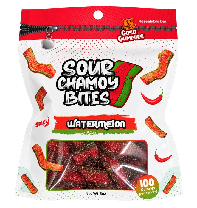Watermelon Sour Chamoy Bites packaging